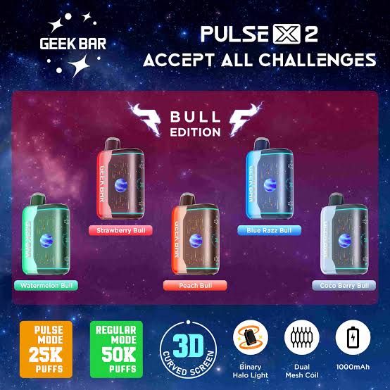 Geek Bar Pulse X2 Bull Edition Disposable Vape Wholesale